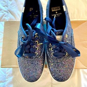 Navy Keds x Kate Spade Glitter Sneakers